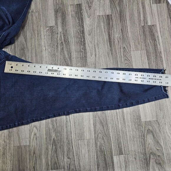 Old Navy Super Skinny Jean Womens 14 Blue Pull On Raw Hem Stretch Denim Jeggings - Picture 8 of 10